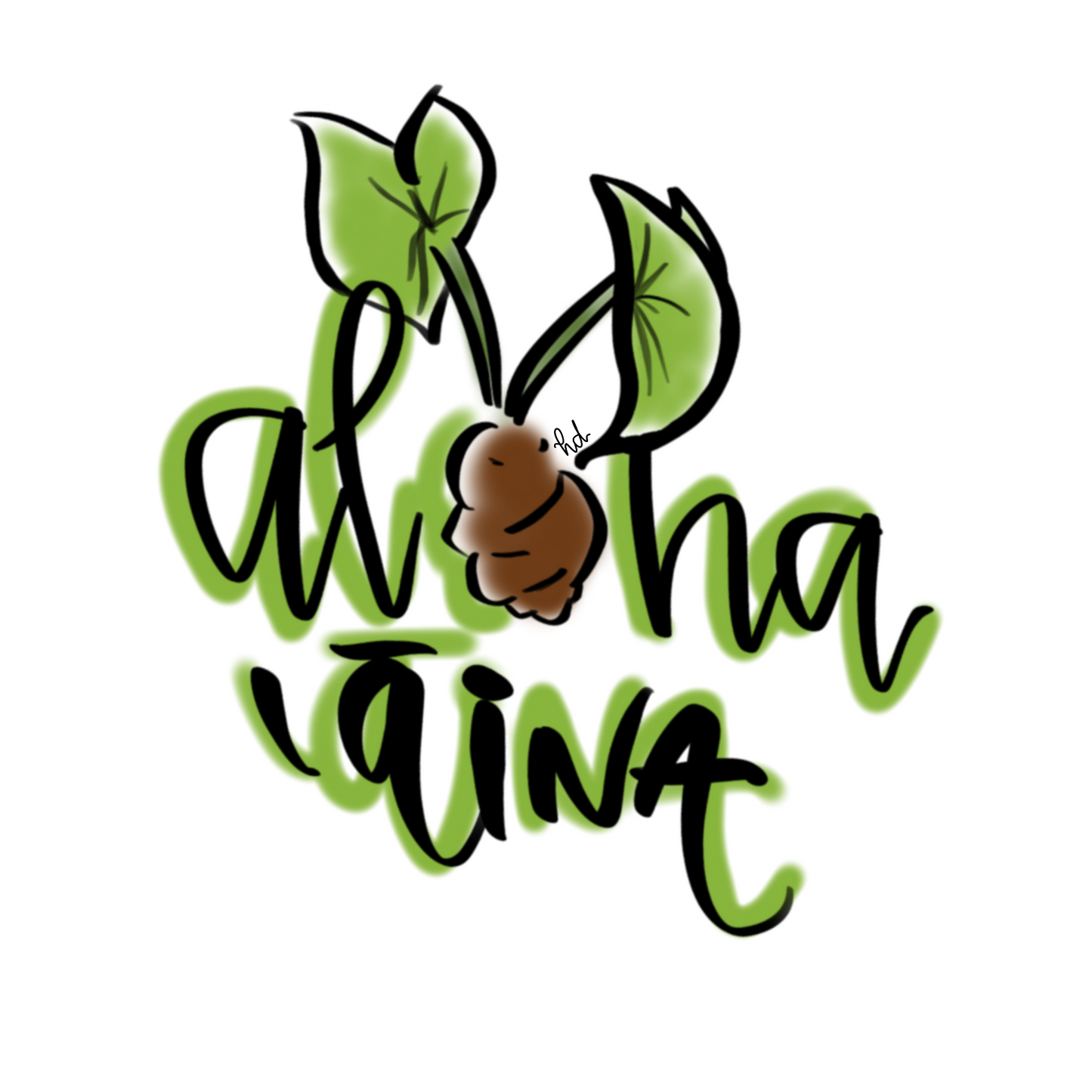 Aloha `āina sticker