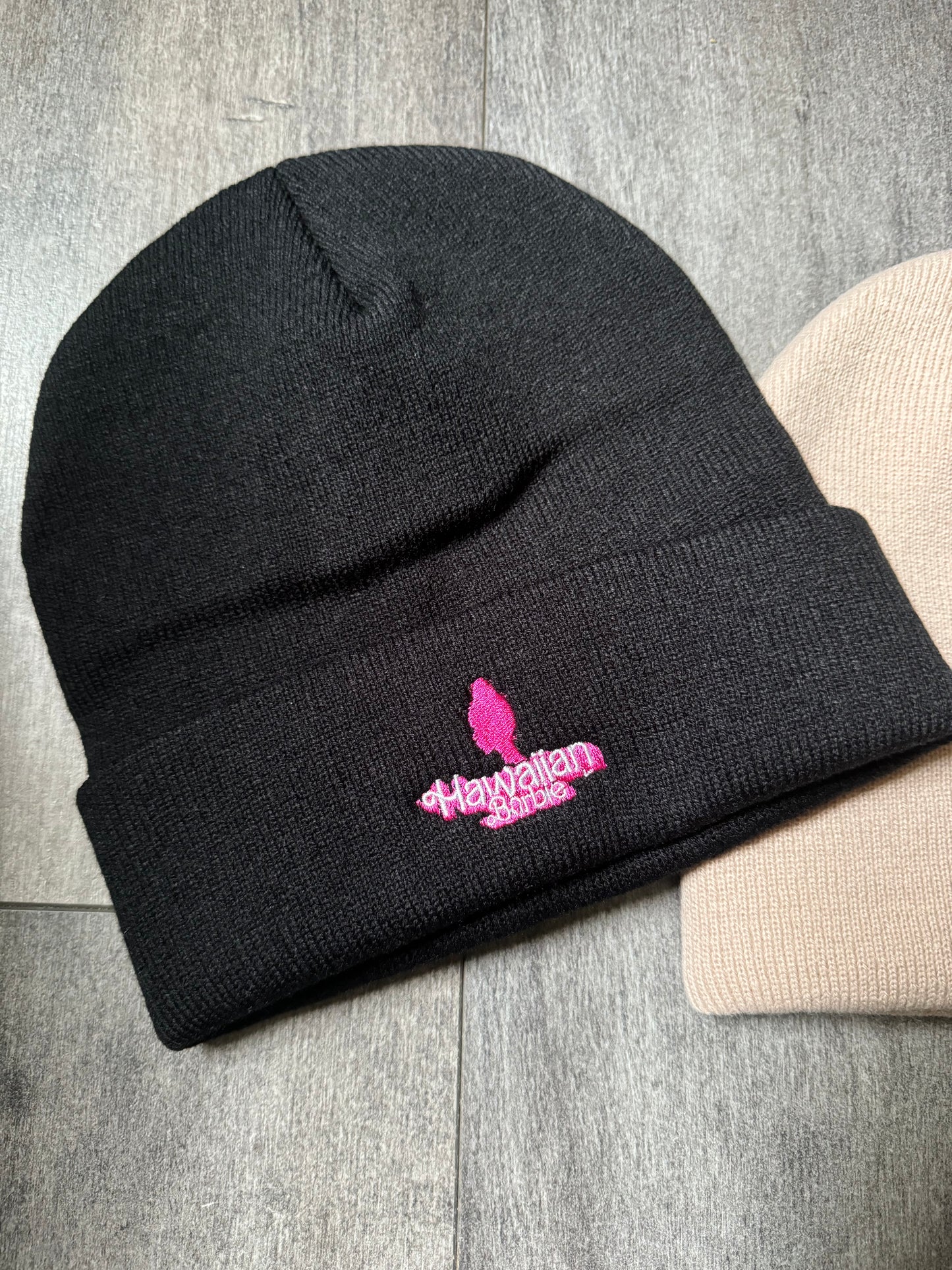 Hawaiian Barbie embroidered beanie