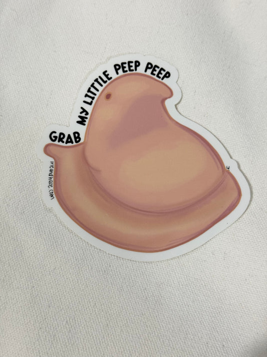 Peep sticker