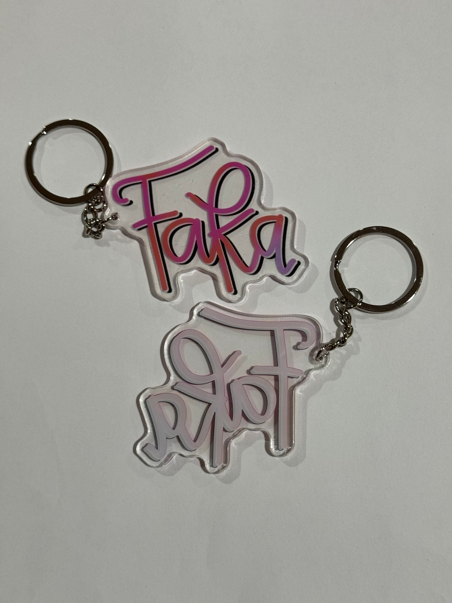 Pink FAKA keychain