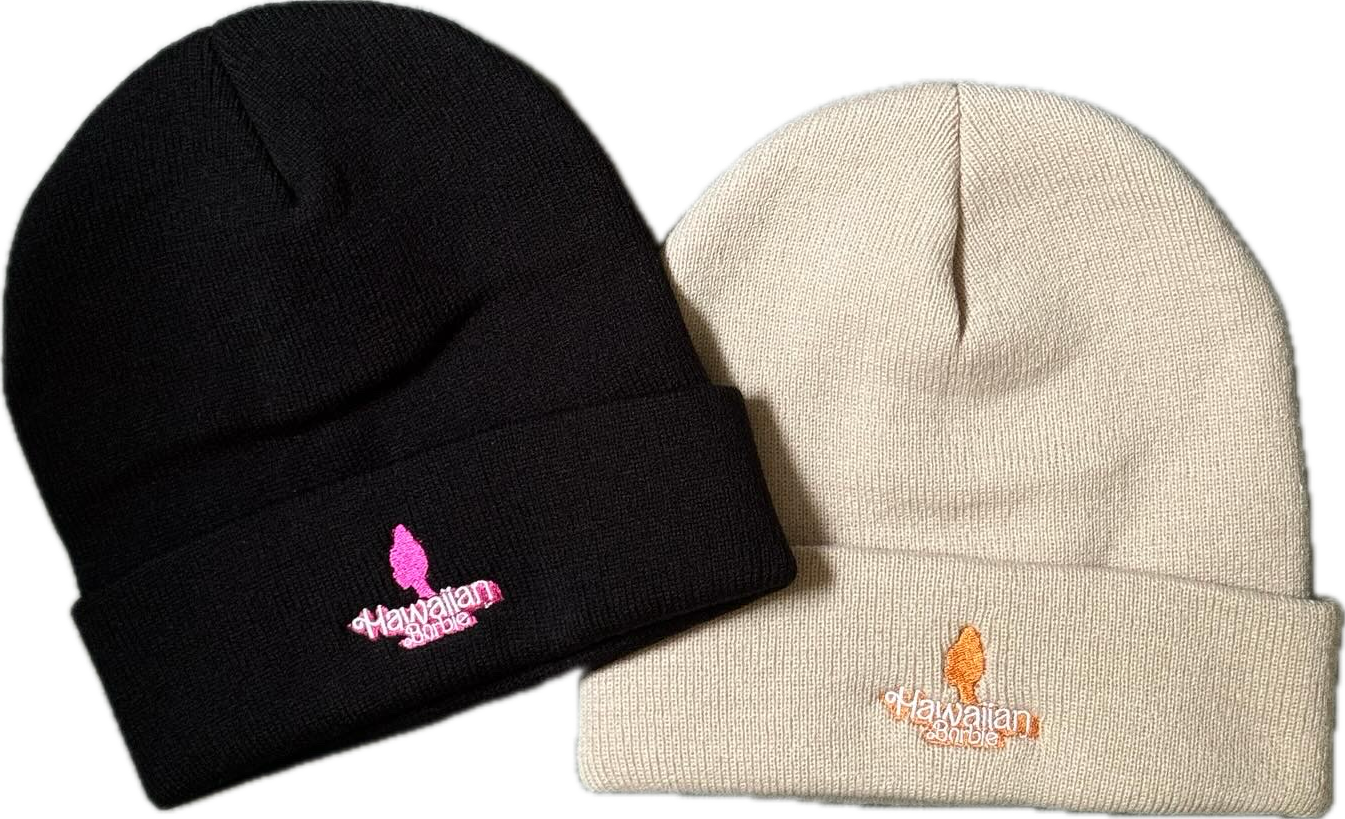 Hawaiian Barbie embroidered beanie