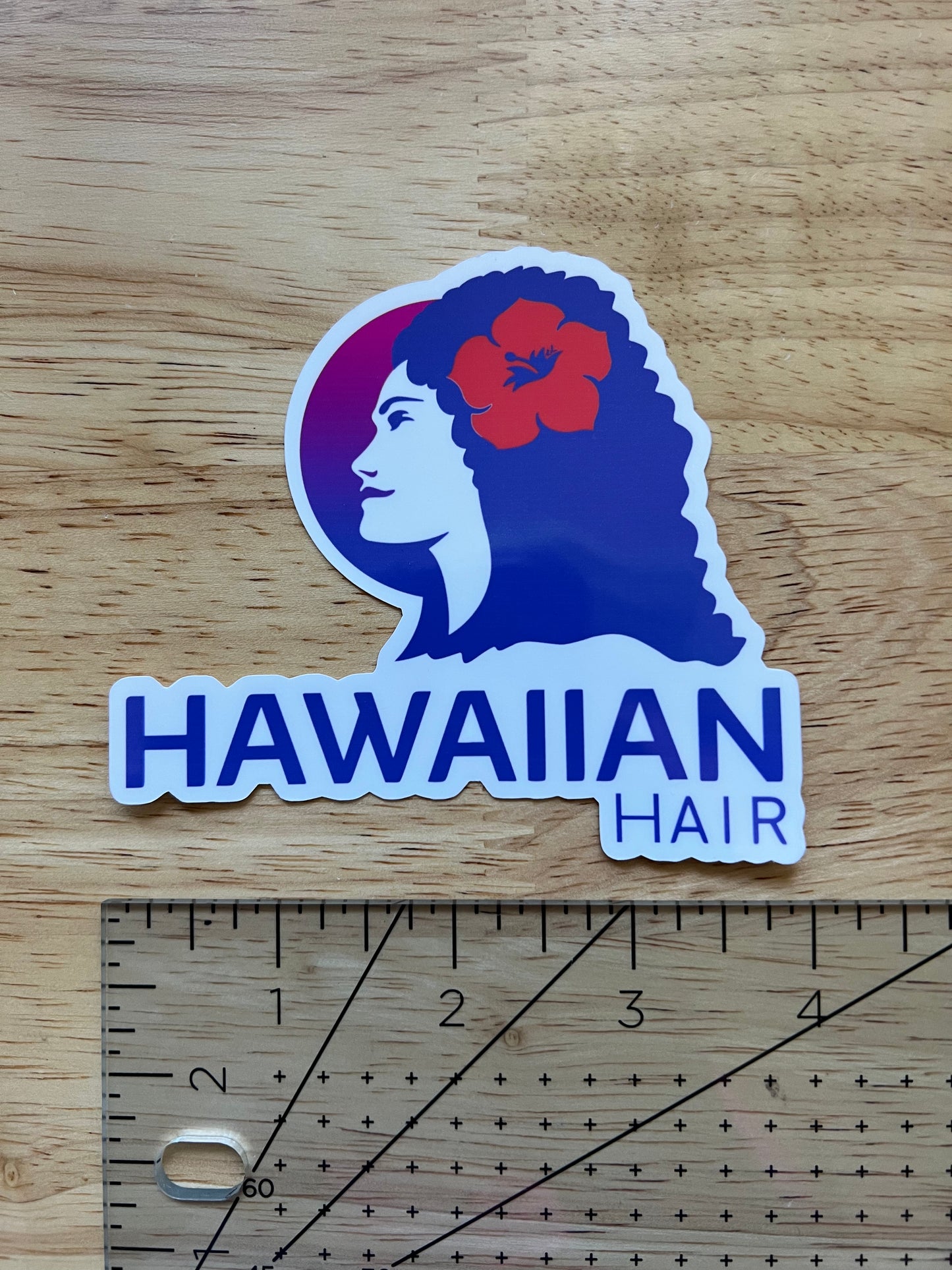 Hawaiian Hair sticker