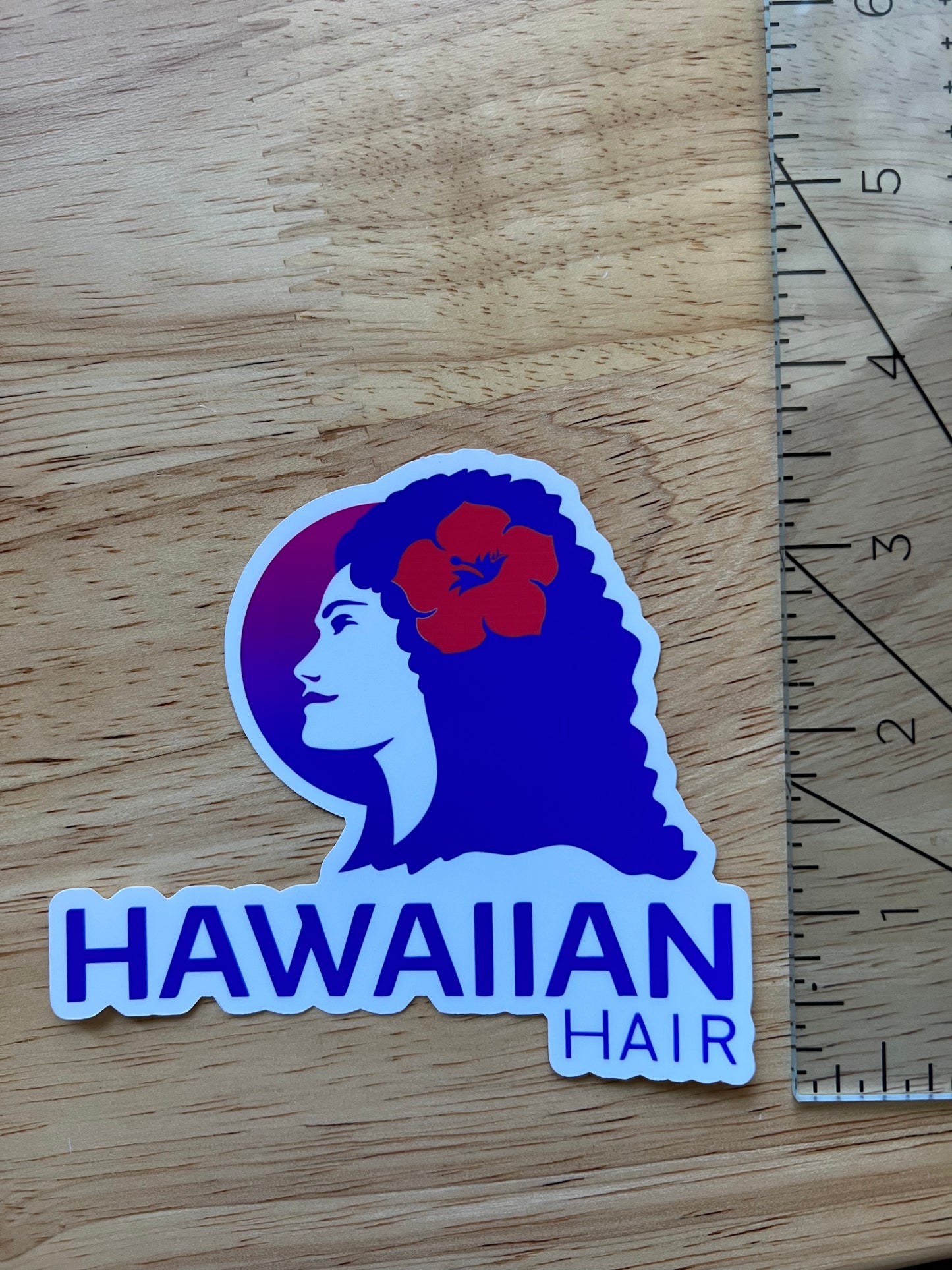 Hawaiian Hair sticker