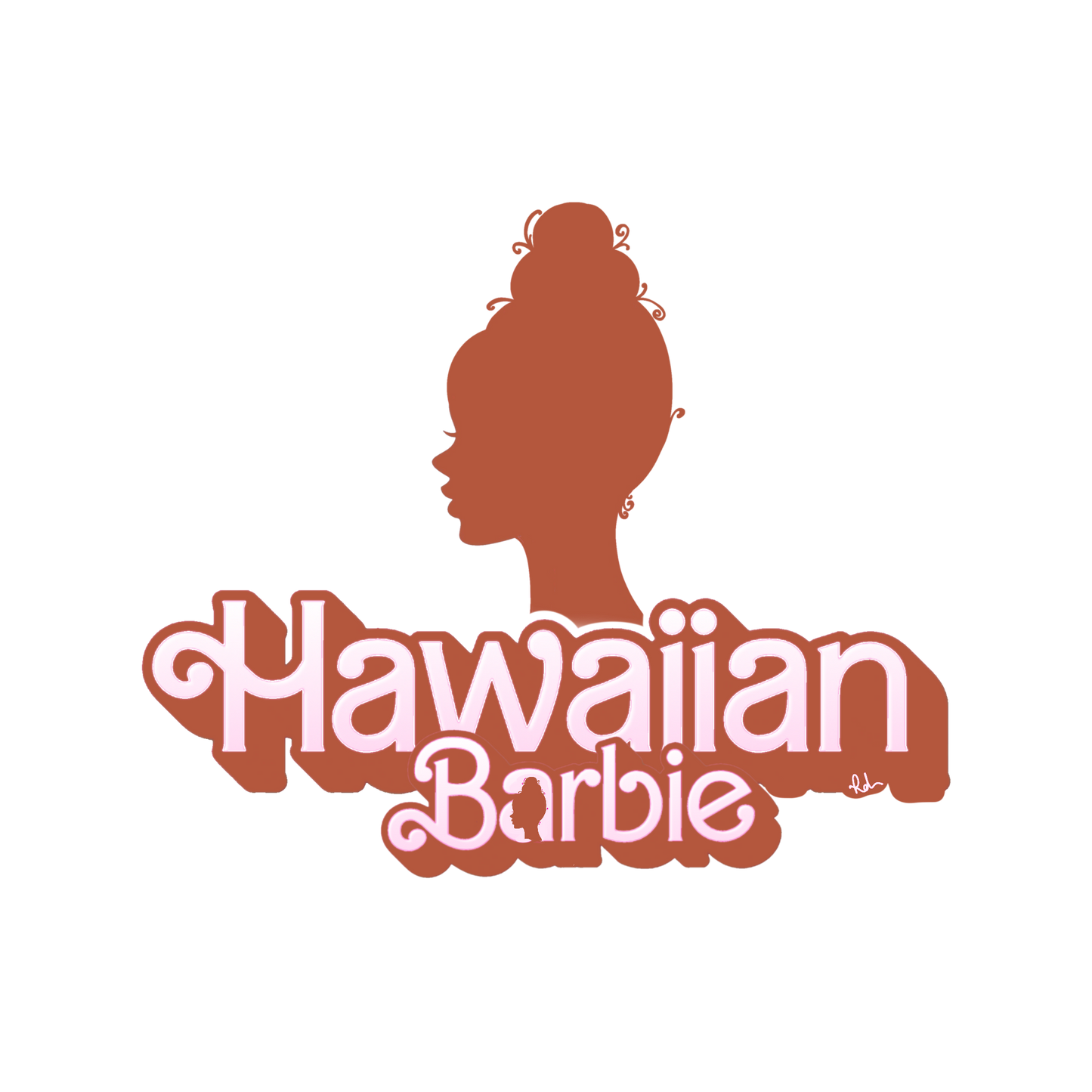 Hawaiian Barbie sticker