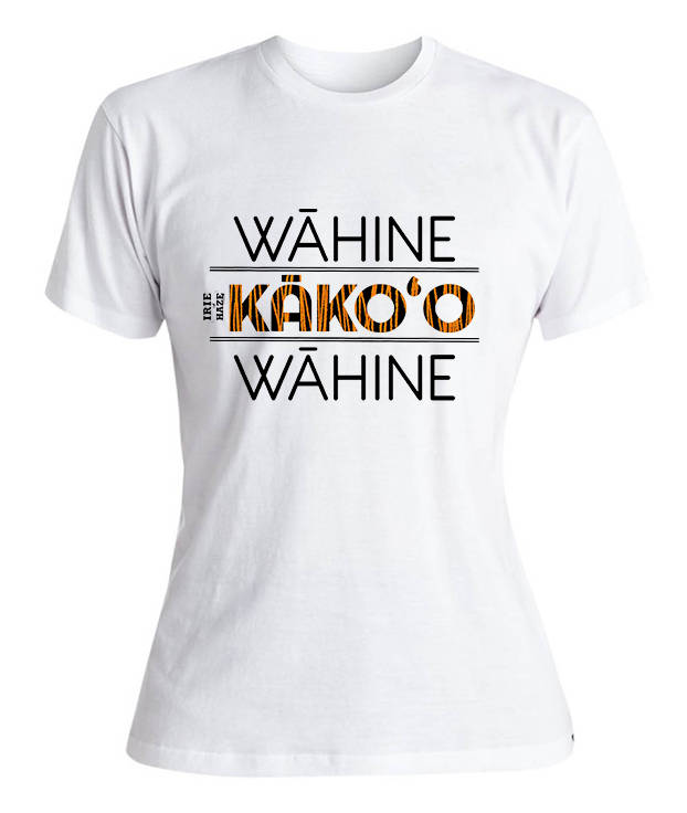Regular Length kāko`o shirt (white)