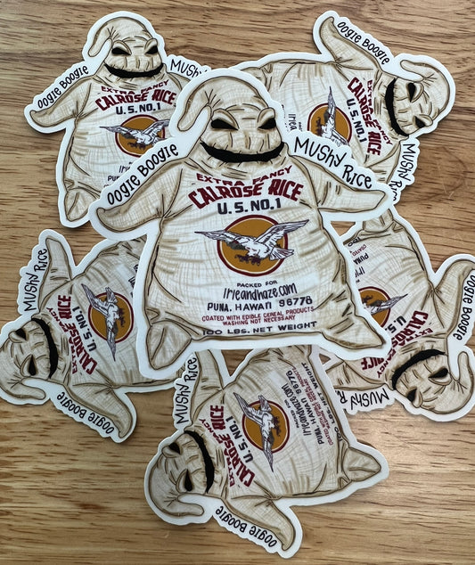 Oogie Boogie Mushy Rice sticker