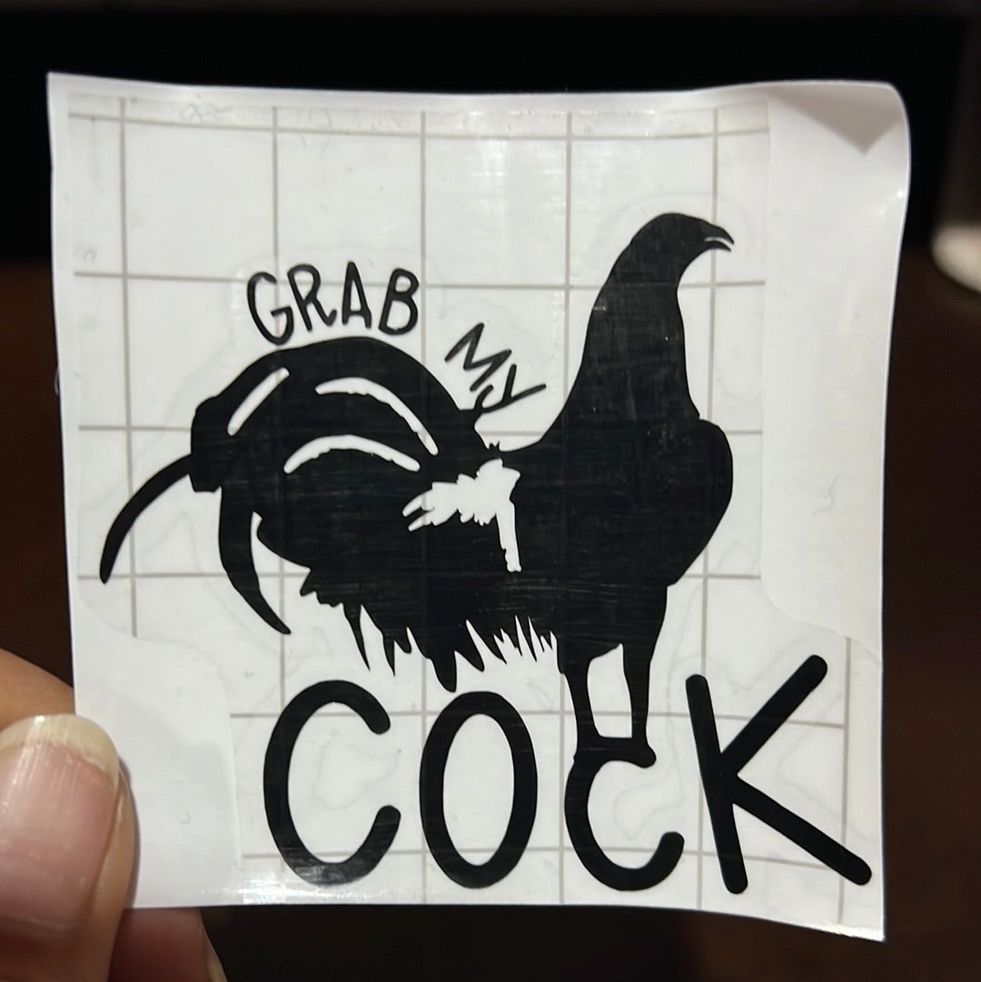 Grab my Cock Decal