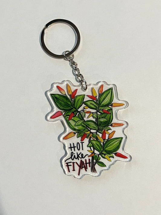 Hawaiian chili peppa keychain