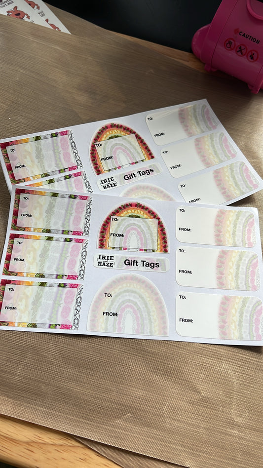 rainbow gift tags